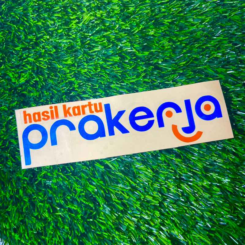 Sticker hasil kartu prakerja cuting stiker 1pcs