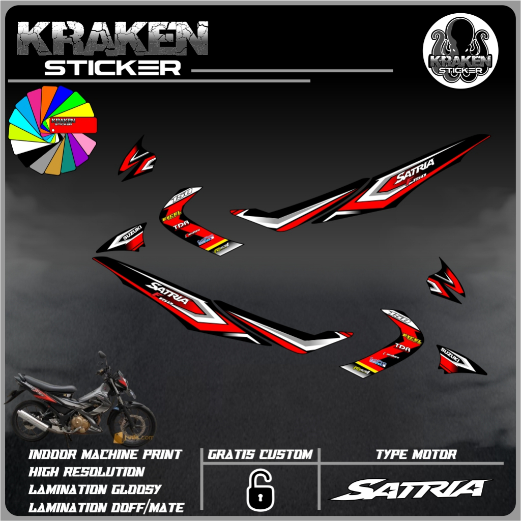 STRIPING STICKER SATRIA FU 2007 STIKER SATRIA FU 2007 STICKER LIS LIST SUZUKI SATRIA FU 2007 CODE 09