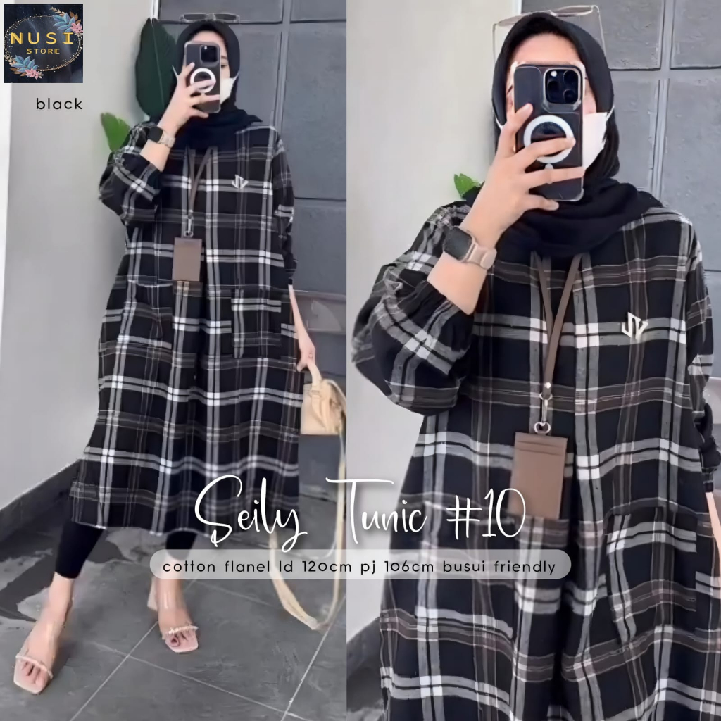 seily midi pakaian baju gamis dress dres syari jumbo motif katun kotak adem ld 120 xxxl big over siz