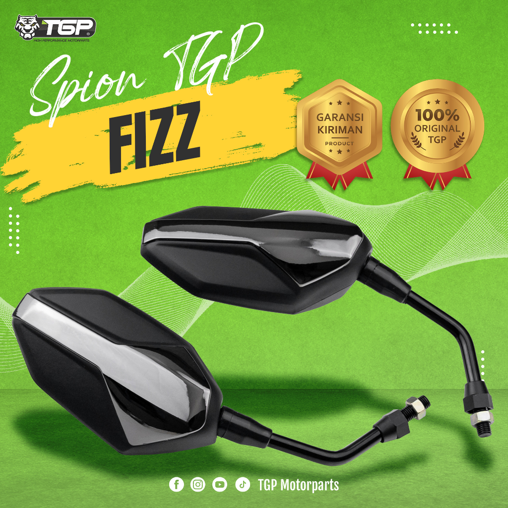 Spion Motor Fizz TGP Black Krom Variasi Honda Beat FI Beat Street Vario 125 Vario 150 Vario 160 PCX