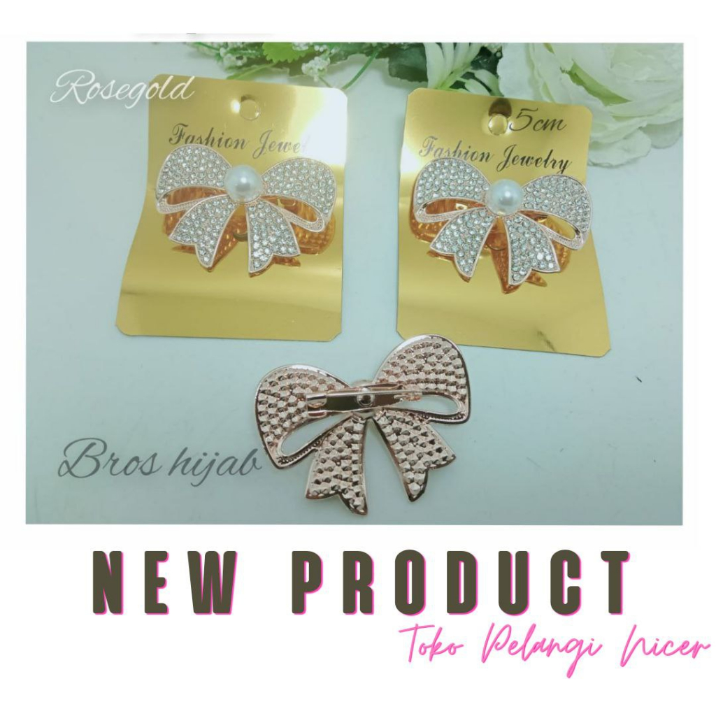 Bros Jilbab Bross Pin Hijab Pita Mutiara Pearl