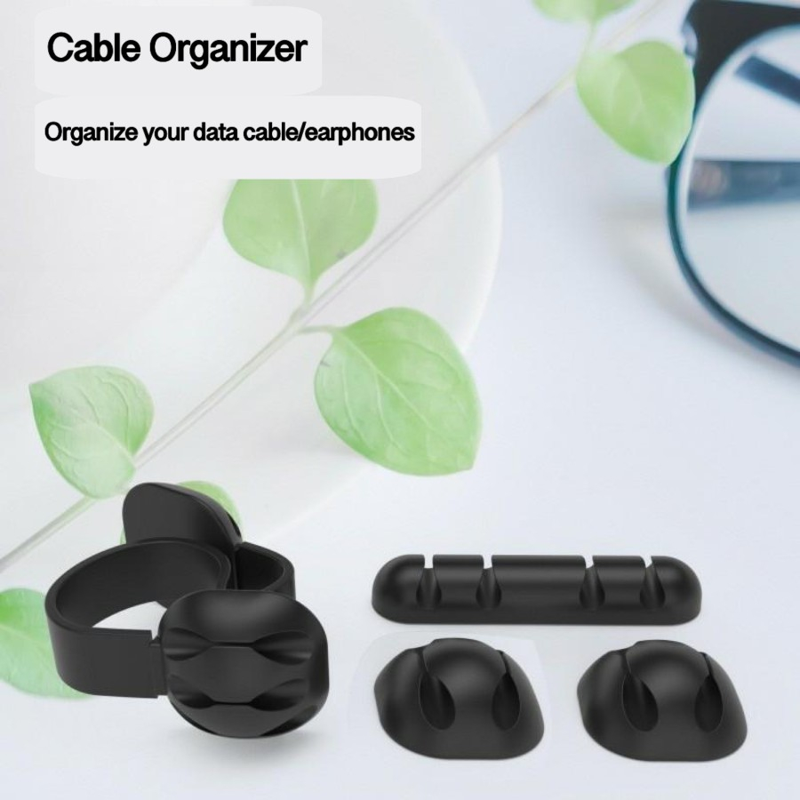 Silicone Cable Organizer K507 / Cable Clip Self-Adhesive