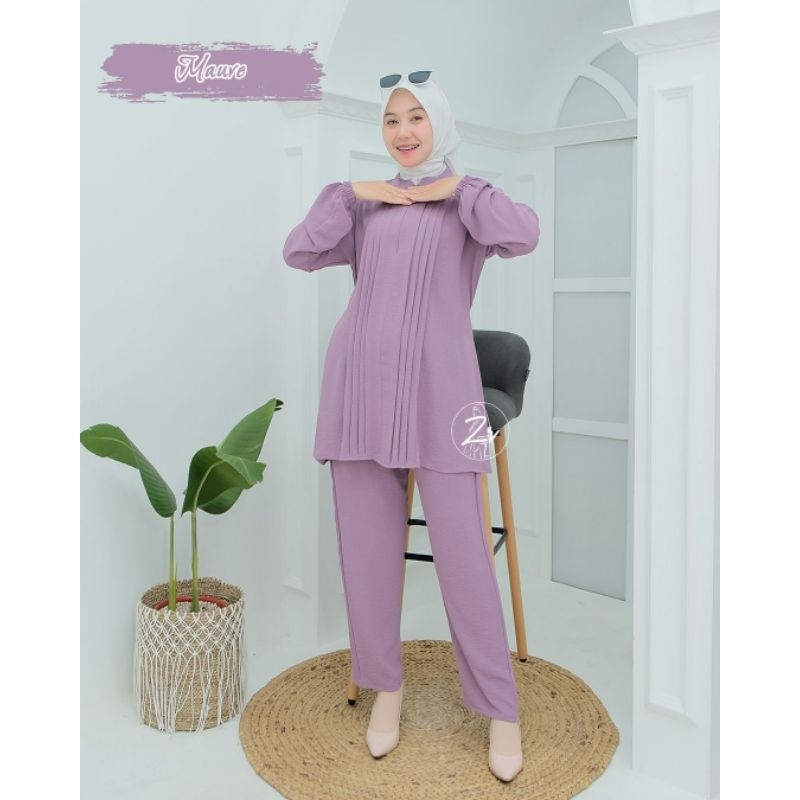 ONE SET INAYA ORI ZR COLLECTION SETELAN WANITA KEKINAN OOTD KONDANGAN TERBARU