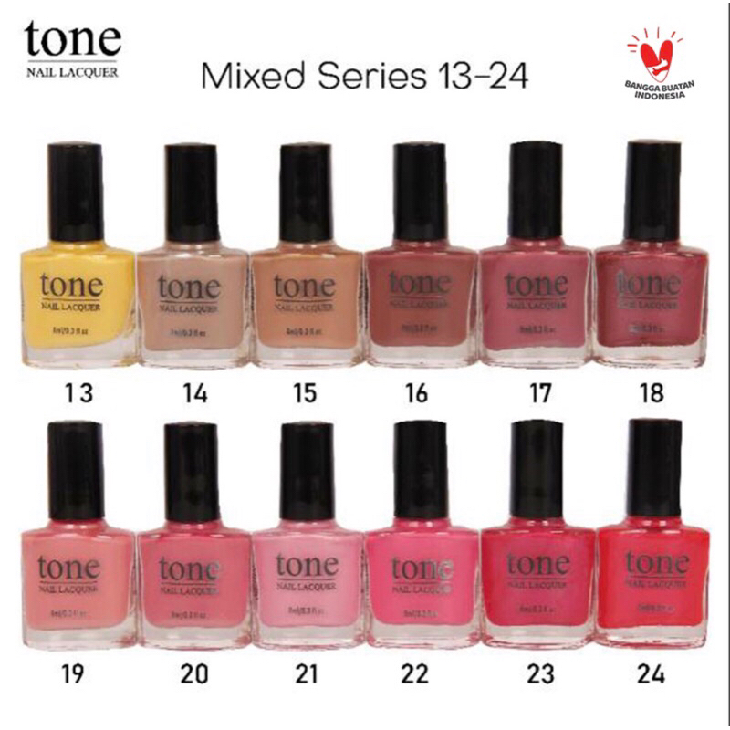 [BISA COD] TONE Nail Lacquer Mixed Series - Kuteks Tone - Kutek Tone - Cat Kuku Tone