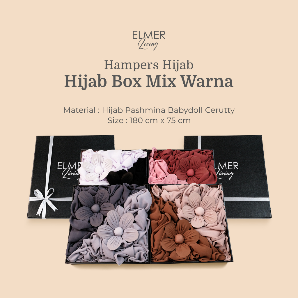 

Elmer Living Hampers Hijab Box Mix | kado wisuda | kado ulang tahun