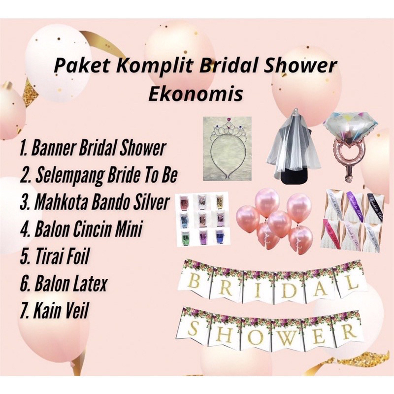 [BISA INSTAN] Paket Bridal Shower Lengkap Siap Kirim