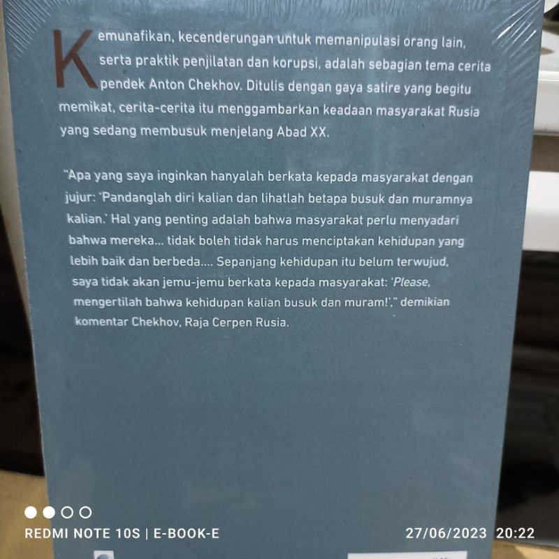 novel pengakuan Anton chekov segel