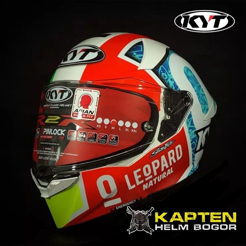 HELM KYT R2R DENNIS FOGGIA MISANO 2021 DOUBLE VISOR - HELM KYT FULLFACE  R2R
