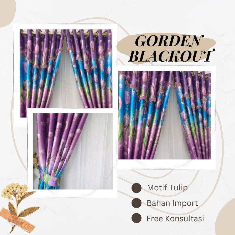 GORDEN PONI VE PRINTING EMAS TULIP UNGU