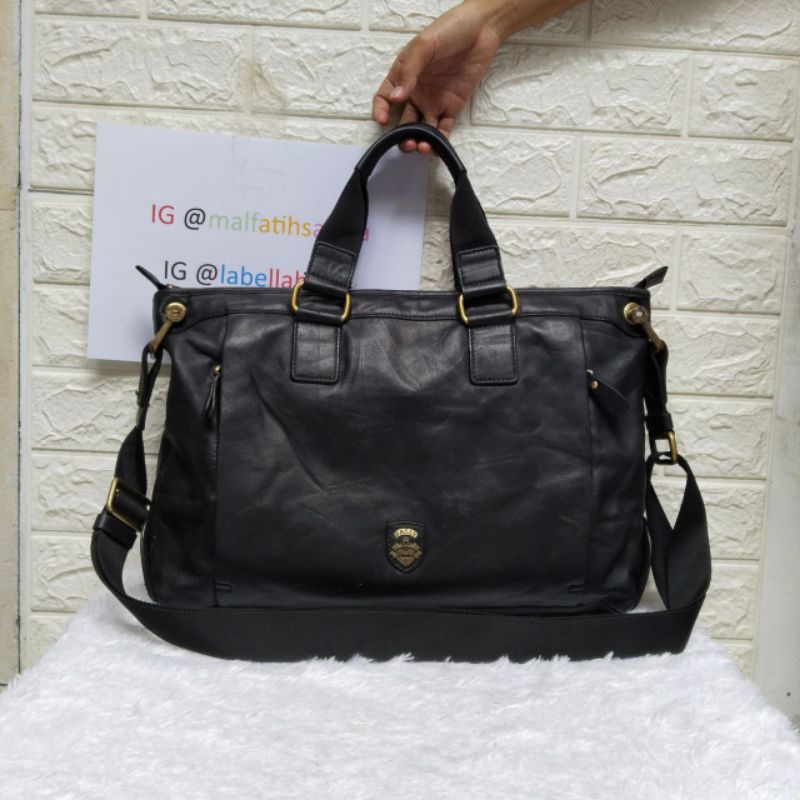 Tas Kerja Kulit Tebal Branded Second Tas Bally Preloved