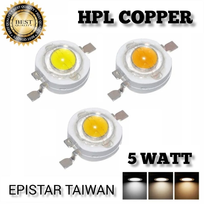 EPISTAR High Power Led HPL 5W Biji Led Strawhat Gold Wire