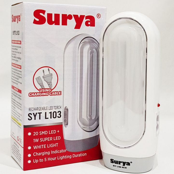 Surya SYT L103 Senter LED Super Terang / Lampu Emergency 2 in 1 Rechargeable