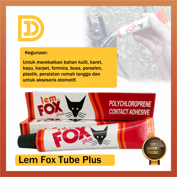 

Lem Fox Tube Plus Serbaguna Kertas Kain Flanel Aksesoris Slime DIY