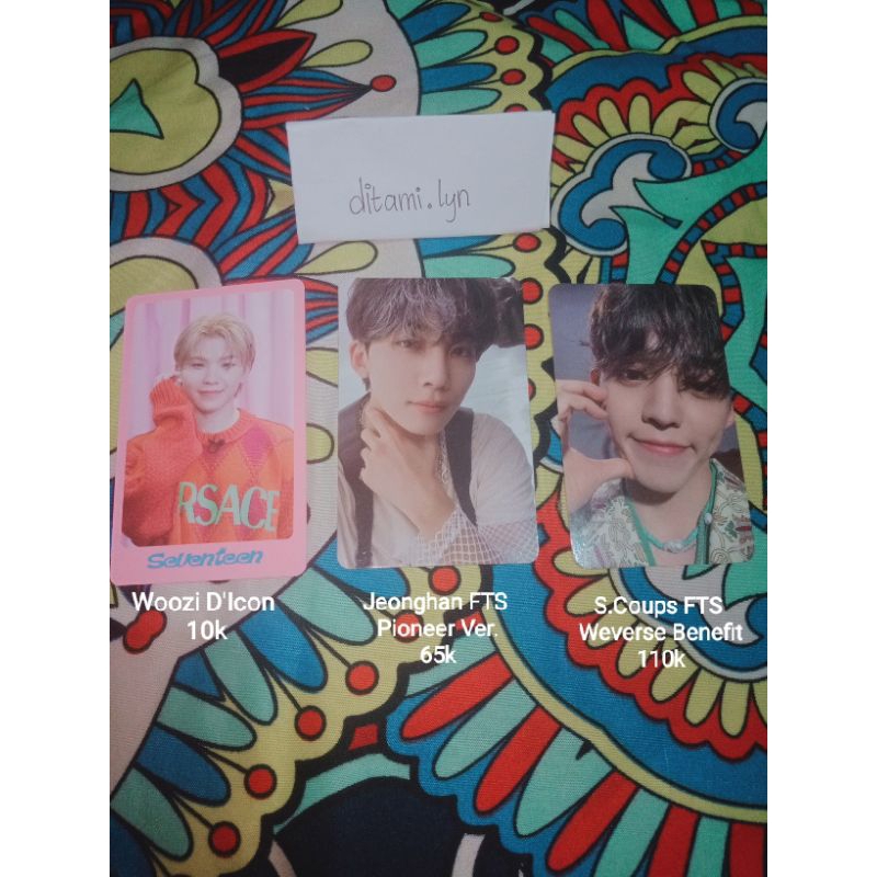 WTS Seventeen FTS S.Coups Weverse Benefit | Jeonghan FTS Pioneer Ver. | Woozi D'Icon