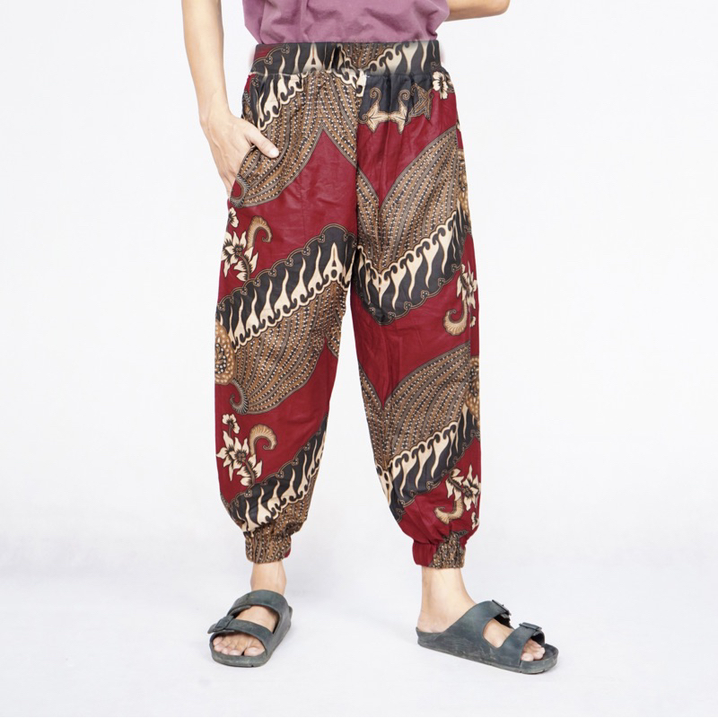 Celana Joger Batik pria/wanita - Celana Joger Cowok Terbaru - Celana Batik Ori - Celana Batik Kekini