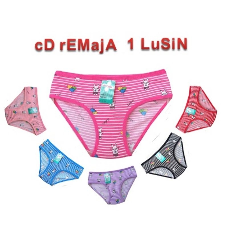 12pcs Celana dalam Remaja cewek 12-14tahun ABG SMP TANGGUNG COD termurah/CD anak perempuan remaja te
