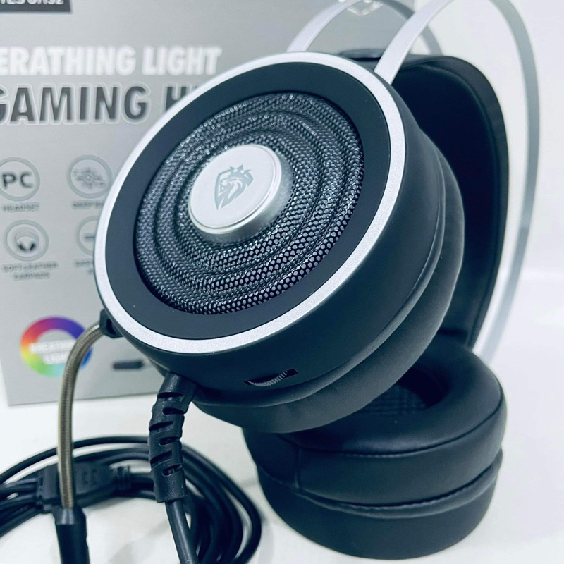 LENYES GH52 Headset Gaming Breathing Light Deep Bass Headphone original