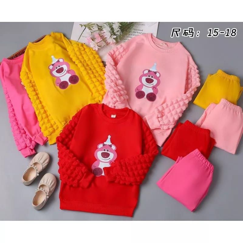 [4-9 tahun] SETELAN SWEATER IMPORT ANAK CEWEK 4-9 TAHUN SETELAN SWEATER LENGAN JAGUNG CELANA JOGGER / SETELAN SWEATER JOGGER ANAK PEREMPUAN IMPORT 4 5 6 7 8 9 TAHUN CELANA JOGGER PANTS SWEATER LENGAN JAGUNG