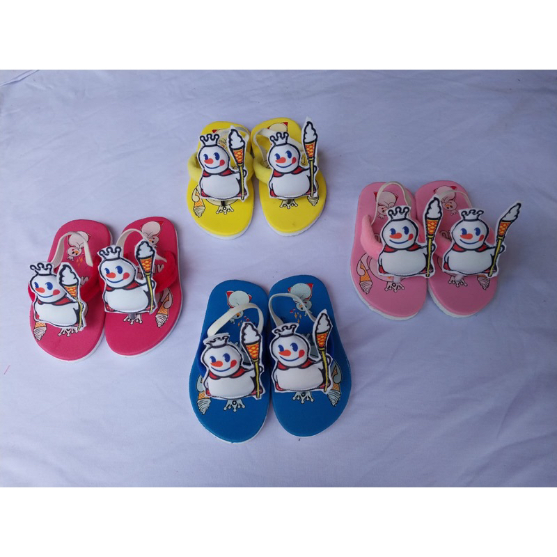 Sandal anak baby tali belakang karakter Variasi (Boneka mixue)