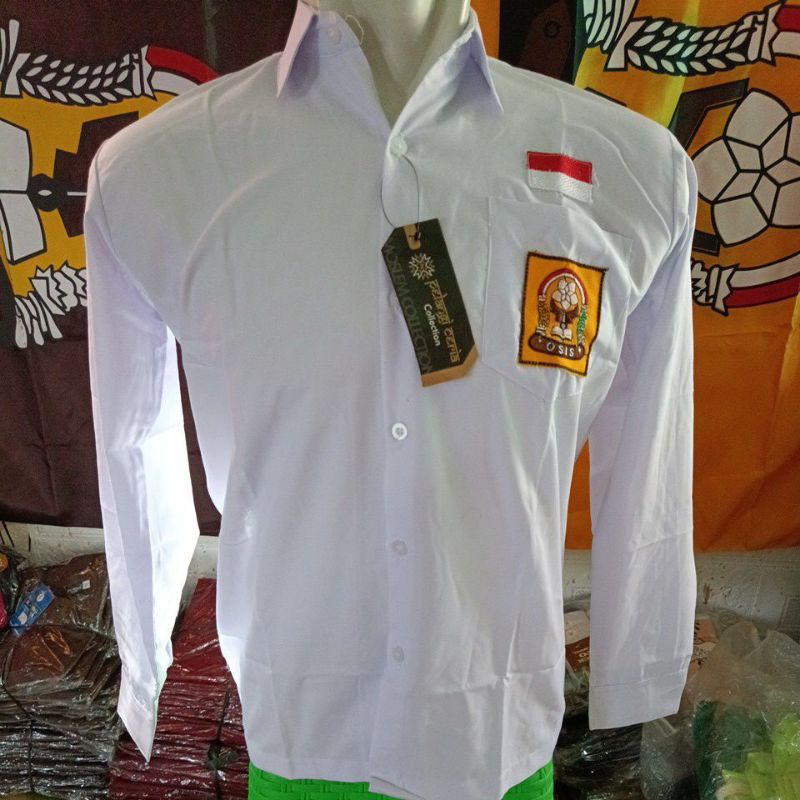 BAJU PUTIH SMP TANGAN PANJANG/BAJU SMP TANGAN PANJANG/SERAGAM SEKOLAH MURAH
