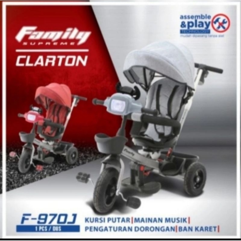 Sepeda anak roda tiga Family F 970 Clarton