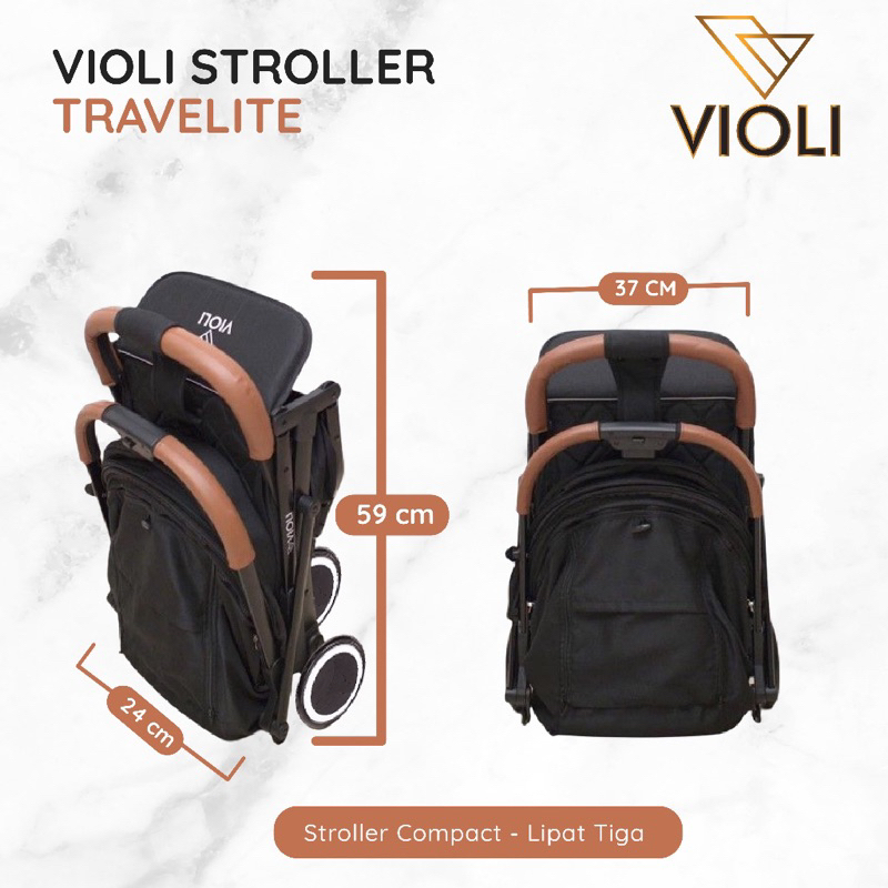 Violi Stroller Travelite Autofold Cabin Size Stroller Kereta Dorong Bayi