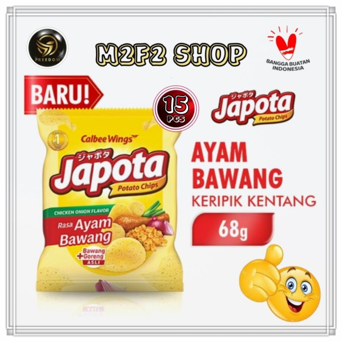 

Keripik Kentang Japota Potato Chips Ayam Bawang - 68 gr (Kemasan 15 Pcs)