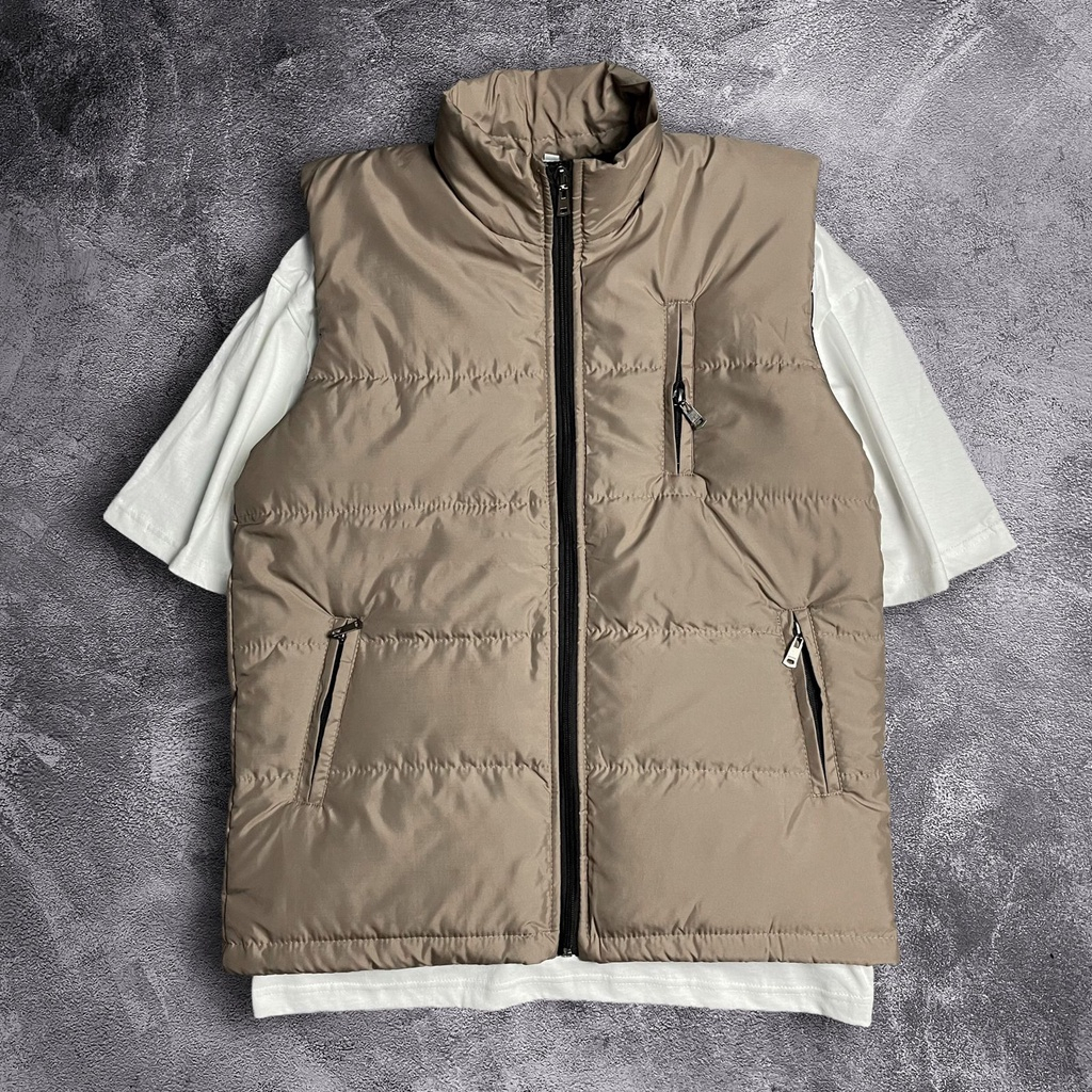 VEST PUFFER / ROMPI PUFFER POLOS PRIA / ROMPI PARASUT PRIA