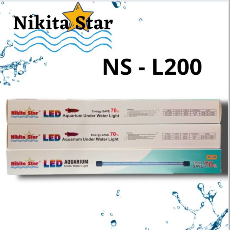 PROMO MURAH Lampu Led Celup Aquarium NIKITA STAR NS L 200