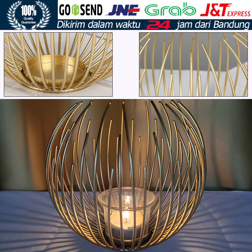 Lilin Mini Berbentuk Landak Laut Dari Besi Tempa Holder / Dasar Tanaman Dalam Pot / Tempat Lilin Can