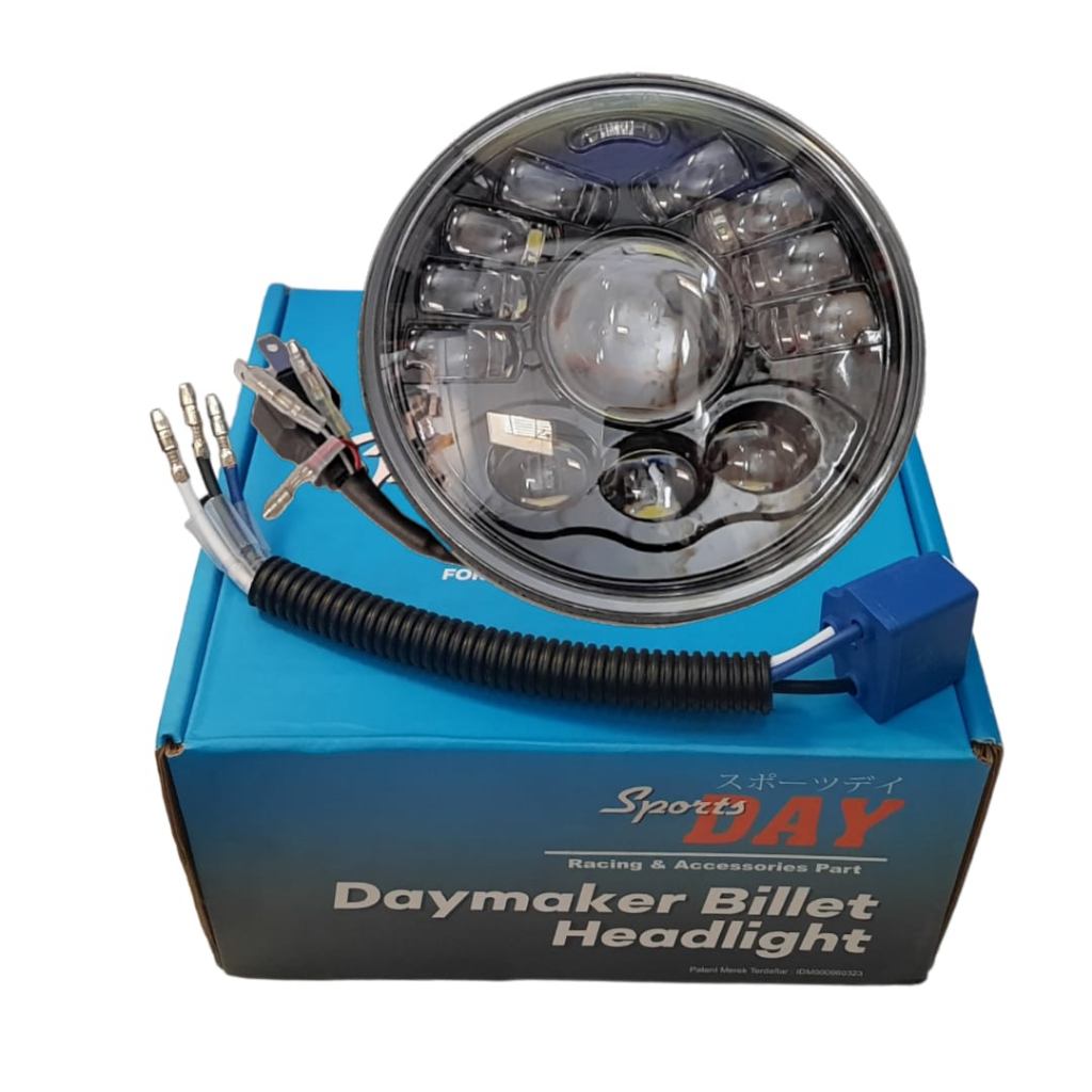 LAMPU DEPAN DEMEKER BILED 5,7 INCH 13 TITIK SPORTDAY PNP CB TIGER GL MP