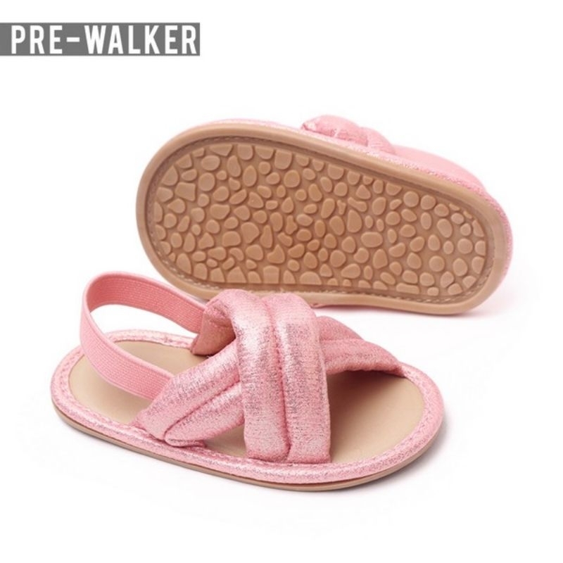 Sepatu Sandal Bayi Perempuan - Sepatu Prewalker Baby Sol Karet Anti Slip S1330