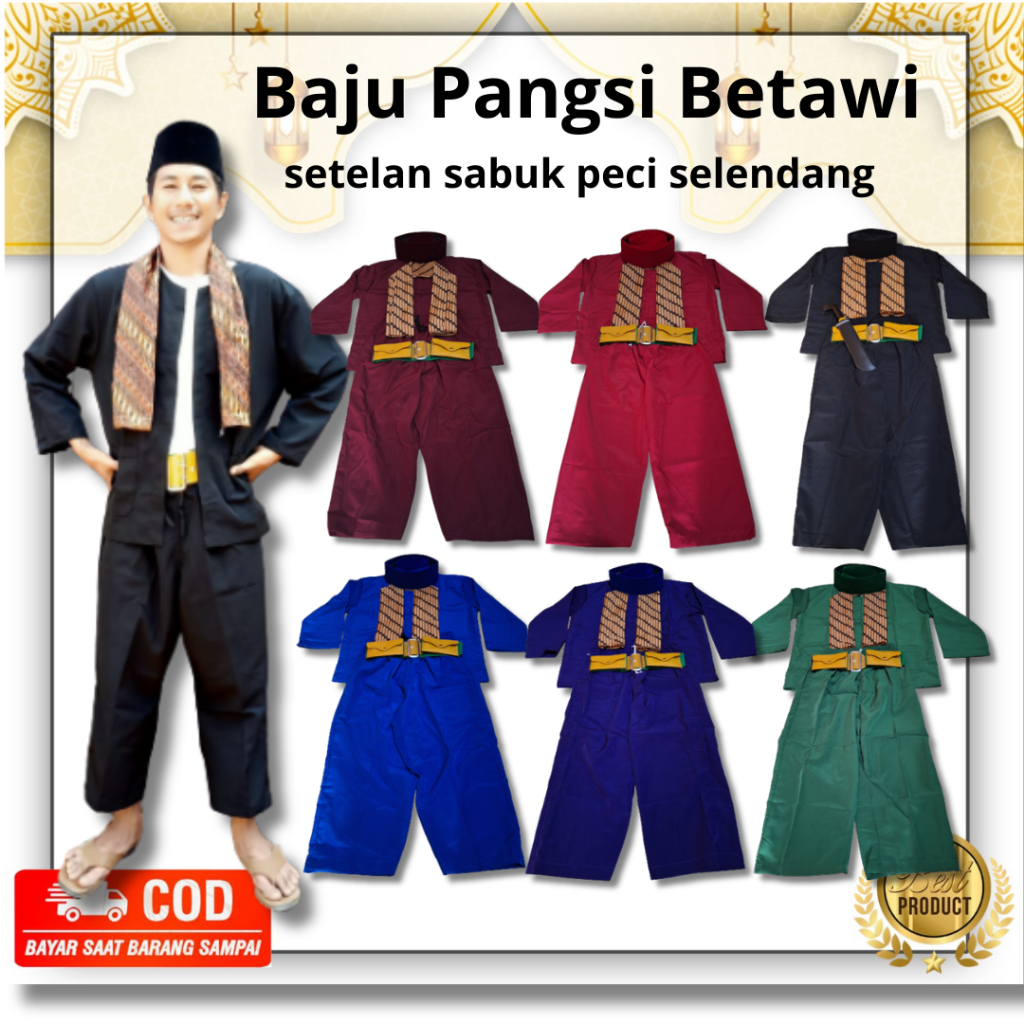 Baju Pangsi Dewasa Lengkap Setelan Sabuk Peci Selendang Baju Pangsi dewasa Baju Pangsi Baju Pangsi B