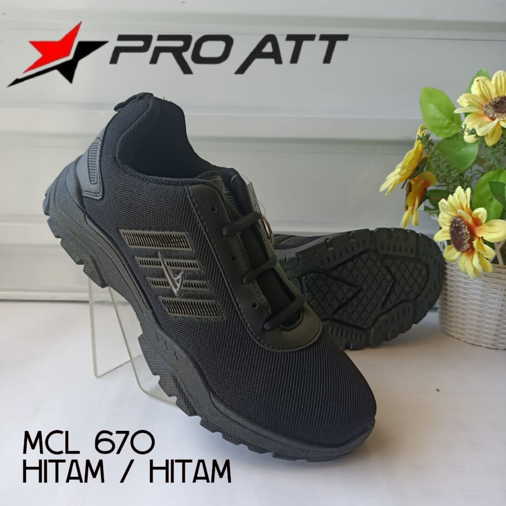 gof PRO ATT sepatu sekolah hitam Sepatu PRO ATT MCL 670 Sepatu sneakers casual sport shoes sepatu kets TALI sepatu olahraga