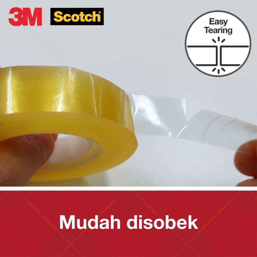 Scotch 3M Selotip Isolasi Lakban Bening Kecil 500S Transparan 12mmx33M