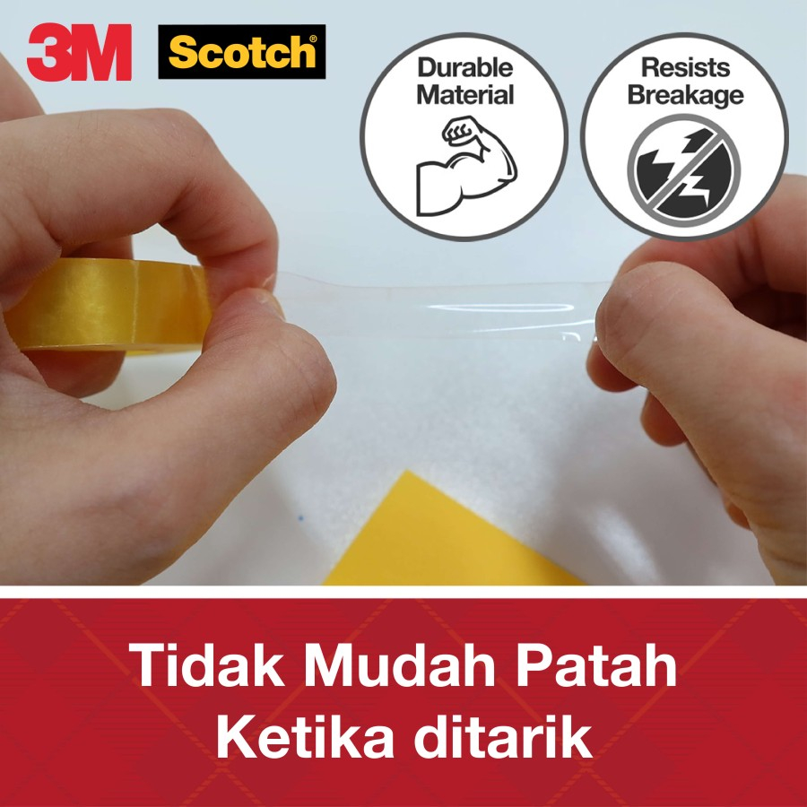 KTMSTORE Scotch 3M Selotip Isolasi Lakban Bening Kecil 500L Transparan 24mmx66M