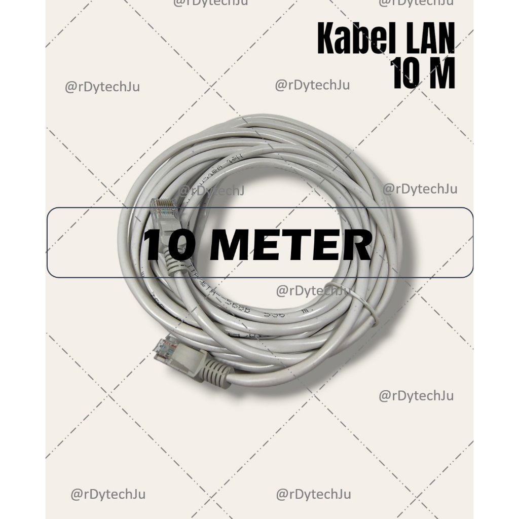 Kabel LAN / Kabel UTP CAT5e (10 Meter) Asli Pabrik (Hight Quality) Tested