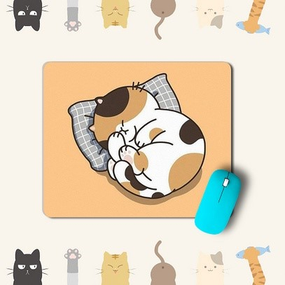 JT - H4-3 Mouse Pad Motif Kucing Lucu / Mousepad Gambar/ Mousepad Mouse pad / Tatakan Mouse Gambar Karakter / Alas Mouse