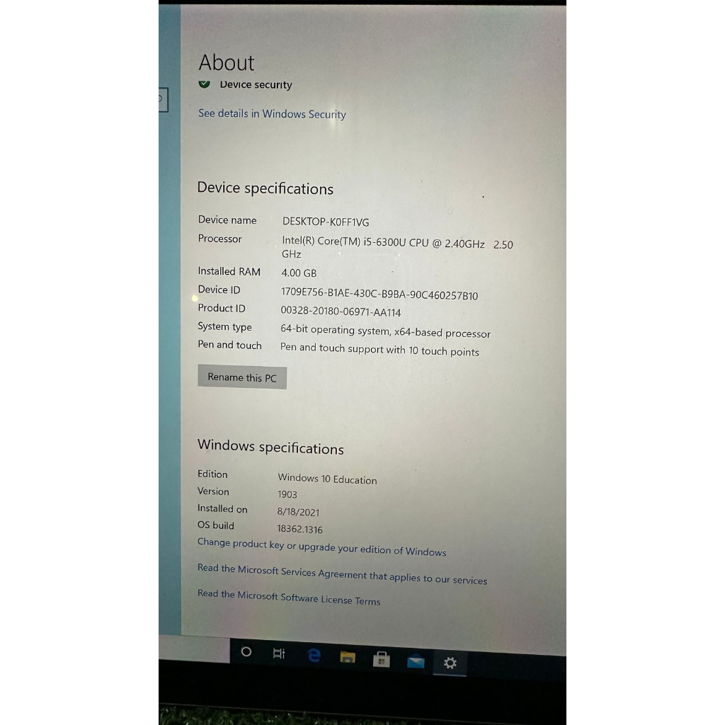 SURFACE PRO 4 128GB i5-6300U CPU 2.40Ghz -12&quot;INCh WIFI ONLY SECOND ORI