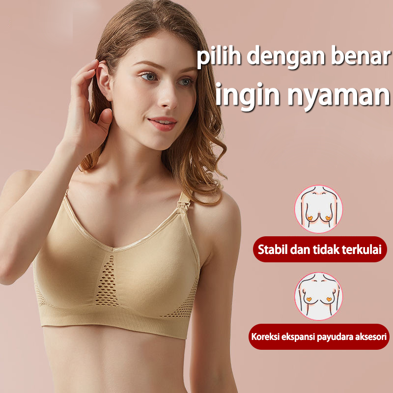 BH Bra Menyusui 2 pak Jumbo Handsfree Breast Pump Underwear Kancing Depan Tanpa Kawat bernapas 938