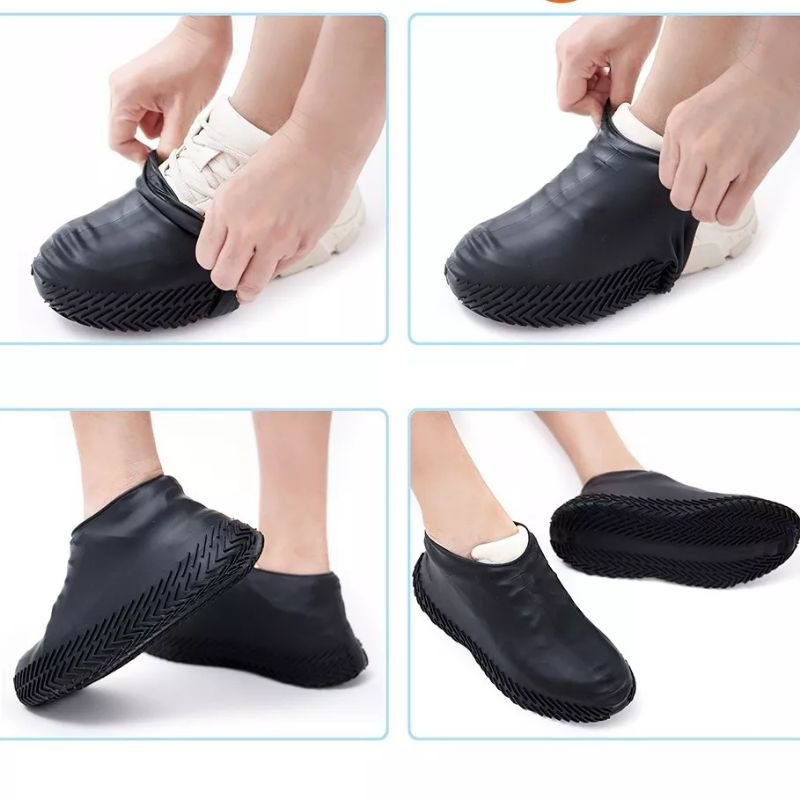 Cover Sepatu Karet Silikon Anti Air Hujan Waterproof Sarung Pelindung Sepatu
