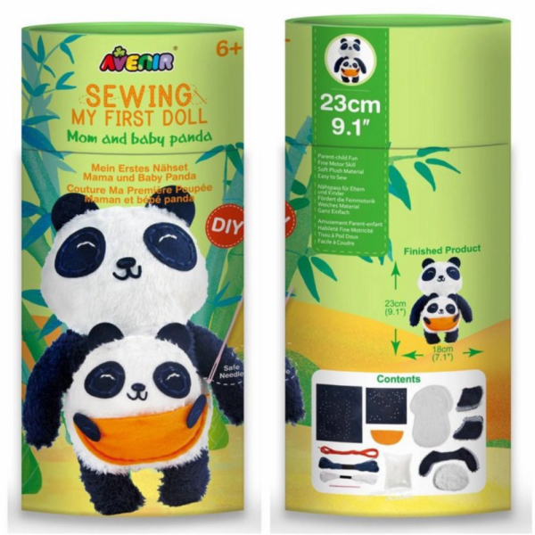 

Promo Avenir Sewing Doll Boneka Panda with Baby Mainan Kreatif Menjahit Anak Diskon