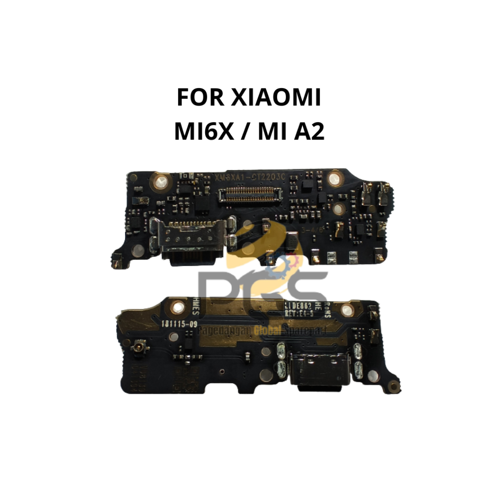 Papan pcb cas / charger Xiaomi MI6X / MI A2 ori