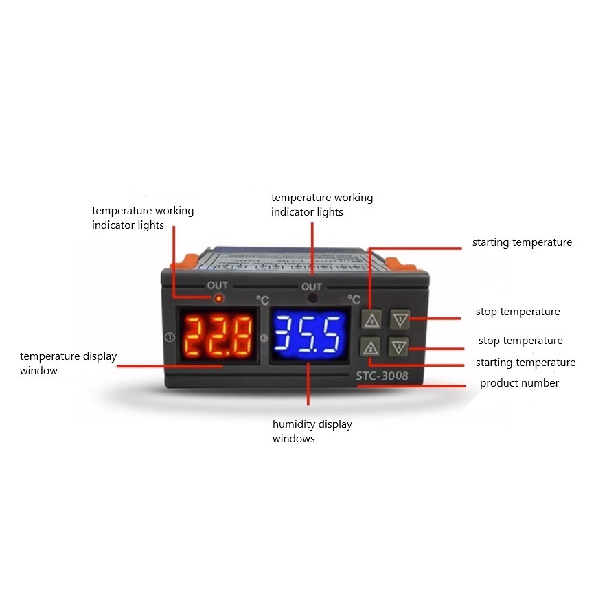 Thermostat STC-3008 Intelligent Dual Control (3008)