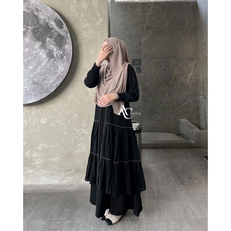 Abaya Dress Maxi Arab Saudi Bordir Zephy Turki Umroh Dubai Turkey By AlaydrusCollection 851