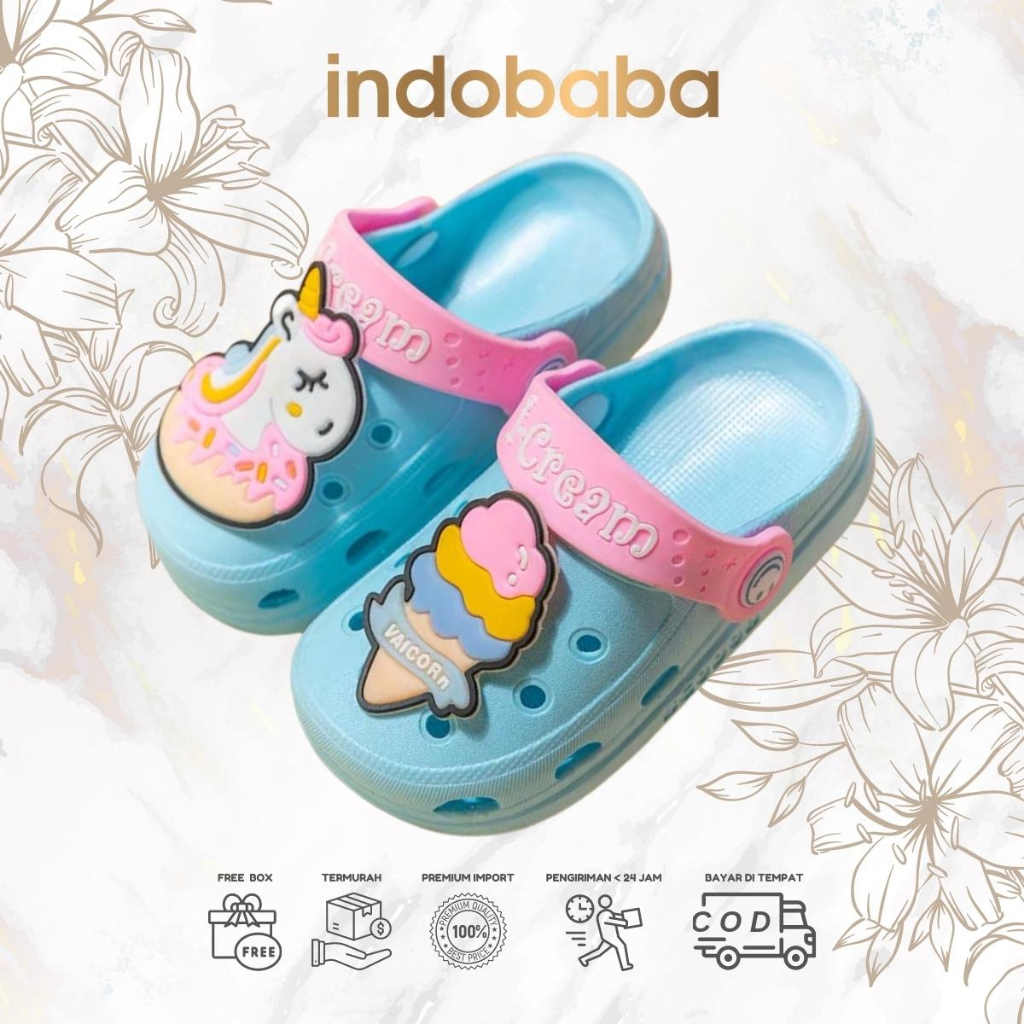 indobaba Sandal Anak Import Karakter Kartun Non-slip Cocok untuk anak laki-laki dan perempuan import S101