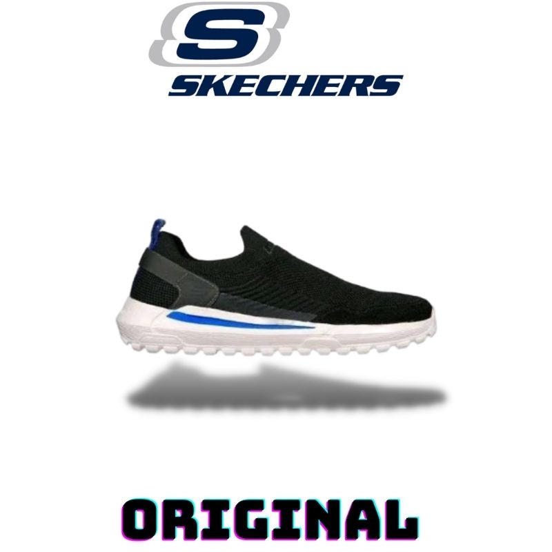 Sepatu Skechers Streetwear Slip On Black ( 210528/BLK ) Original