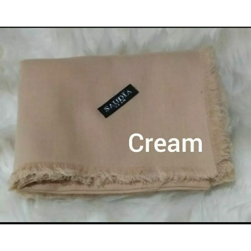 GRATIS ONGKIR JILBAB SAUDIA RAWIS HIJAB SEGIEMPAT RAWIS KERUDUNG SEKOLAH SAUDIA WARNA CREAM