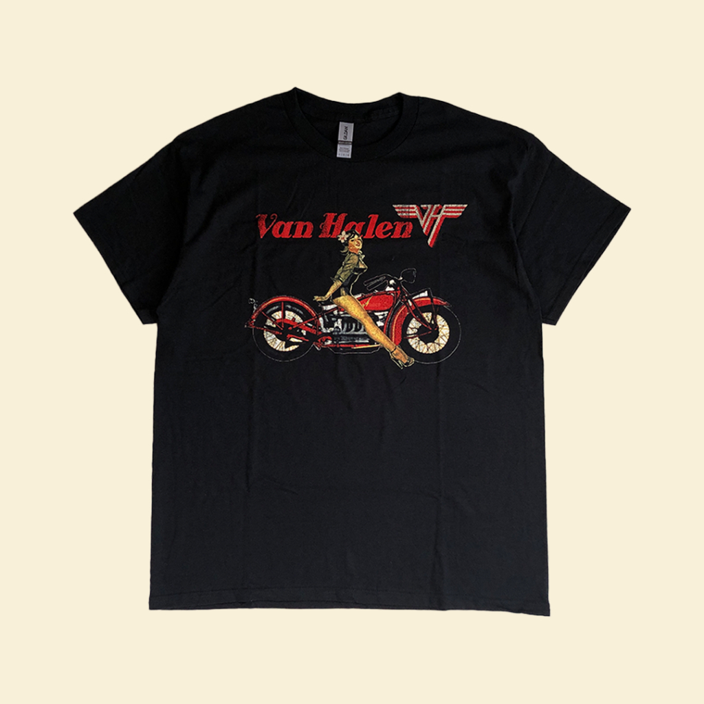 Kaos Band VAN HALEN - PIN UP MOTORCYCLE Official/Original T-Shirt