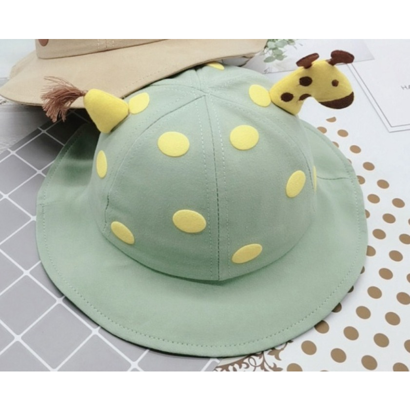 Topi HIGH QUALITY Import Bucket Giraffe Polka Polkadot 0-2 Tahun CBKS VC